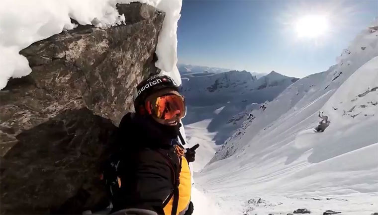 GoPro: Snowboard-Gipfel-Abfahrt