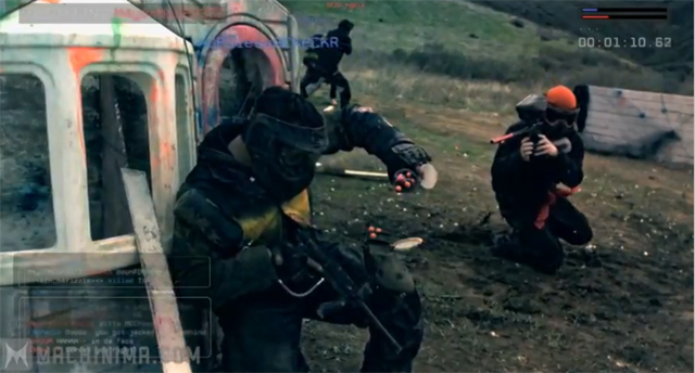 Slowmotion Paintball Fight