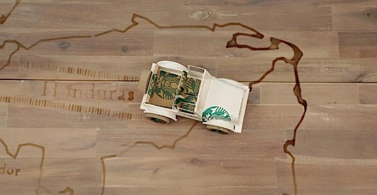 Starbucks-Geschichte in Papierform erzählt