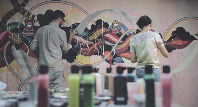 Feine Wandmalerei: SupaKitch & Koralie