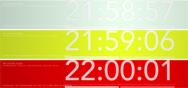 Die Hexadezimal-Farben-Uhr