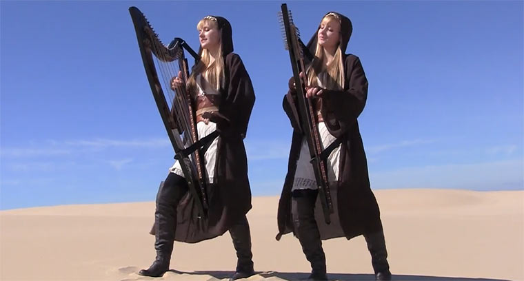 Star Wars-Medley auf der Zwillingsharfe