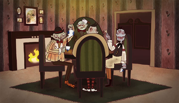 Kaffeetrinken unter Zombies