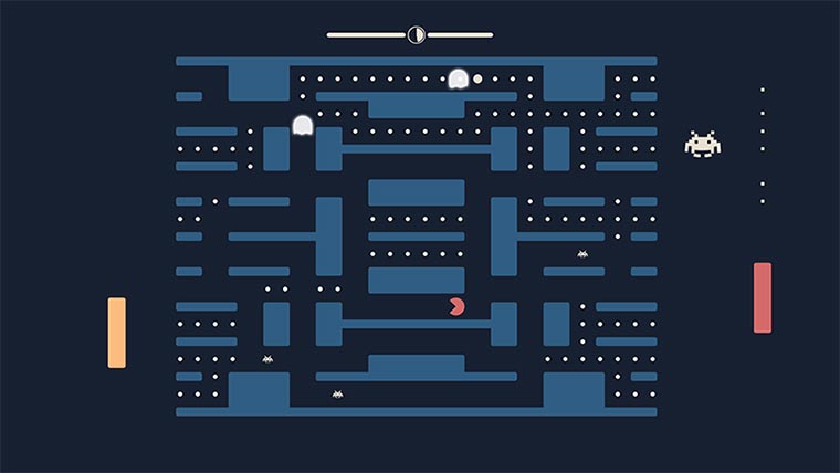 Pong + Pacman + Space Invaders gleichzeitig