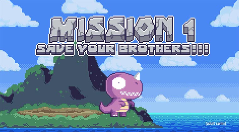Pixel-Animation: Super Dino Boys