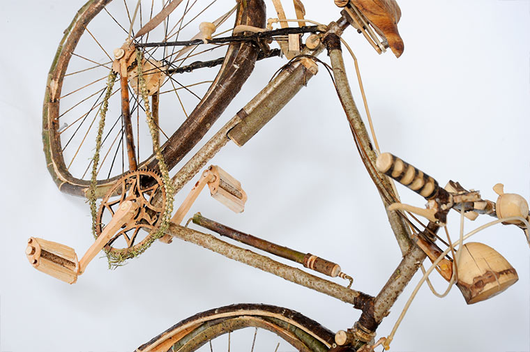 Fahrrad aus Holz, Weide und Brennessel Holzfahrrad_03 