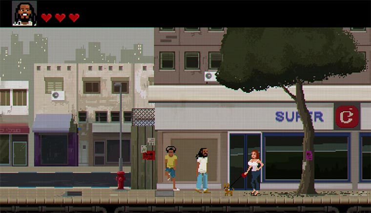 Pixel-Videospiel-Musikvideo