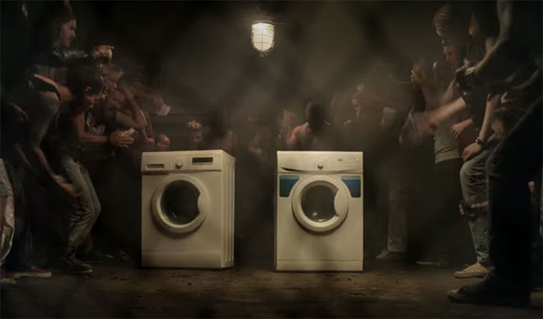 Illegale Waschmaschinen-Rennen