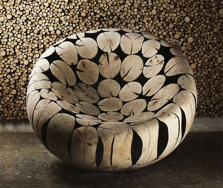 Holz in perfekten Formen