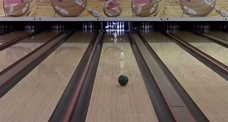 Spinning Bowling Ball Trick Shot