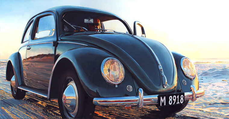 Realistische Oldtimer-Gemälde