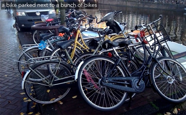 Ein Blogbeitrag über ein Video mit Bilderkennung durch ein neurales Netzwerk NeuralTalk-and-Walk-Amsterdam 