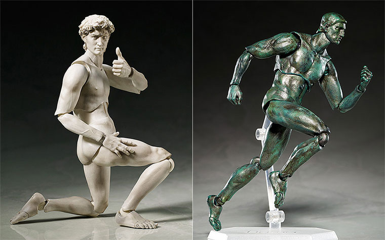 Action-Figuren klassischer Statuen