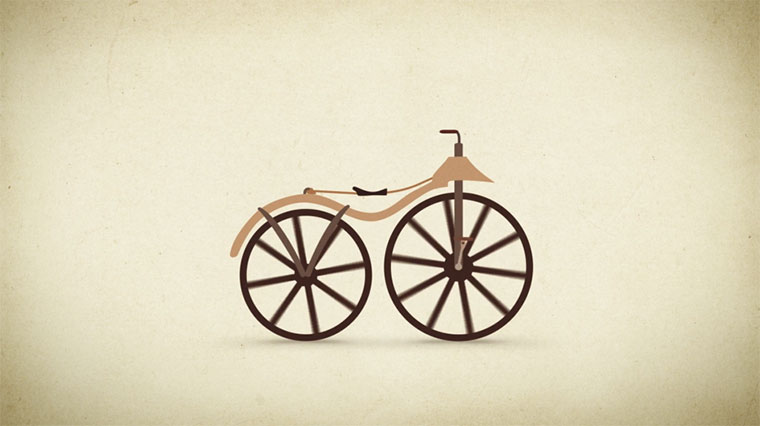 Animierte Geschichte des Fahrrads Evolution-of-the-bicycle 