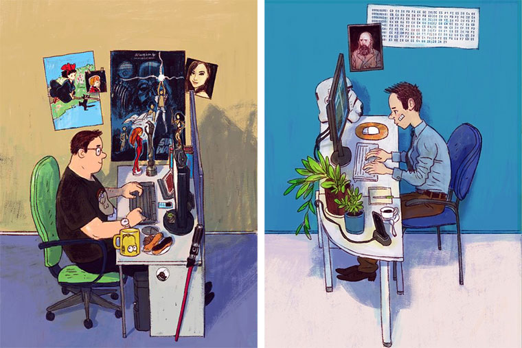 Schreibtisch-Stereotypen IT-Characters_01 