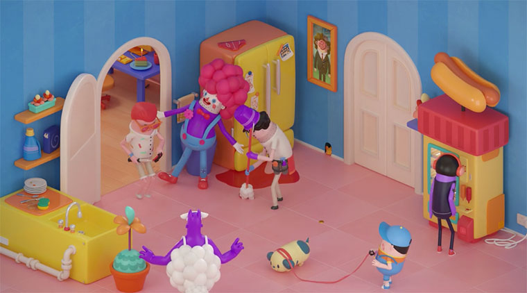 Animierte Figuren in der Endlosschleife