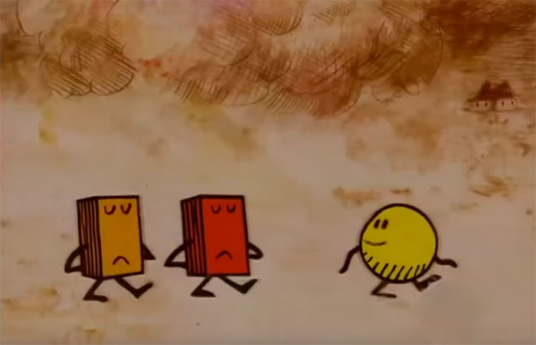 1972er Zeichentrickfilm über das Aufeinandertreffen von Gruppen balablok 