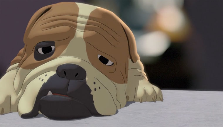 Toll animiert: Benachbarte Hunde
