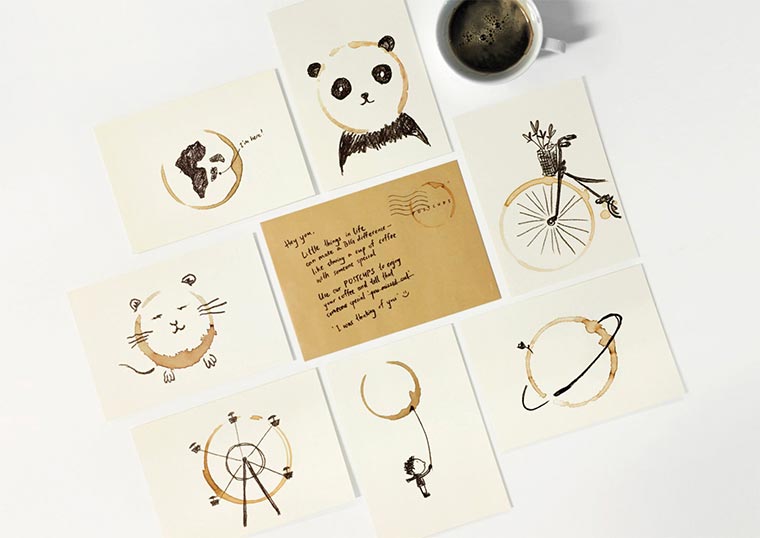 Postkartenmotive werden erst mit Kaffeeflecken komplett coffee-stain-postcards_03 