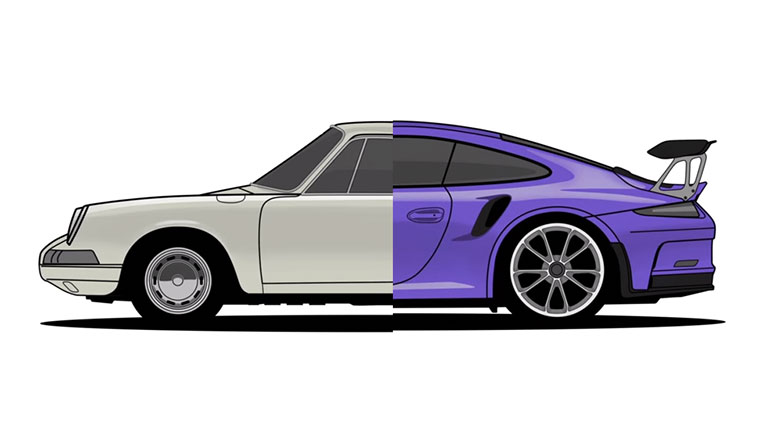 Evolution des Porsche 911