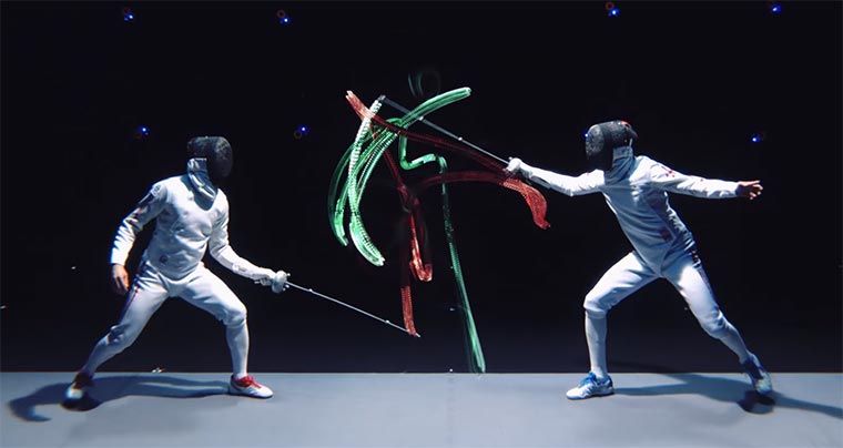 Fechten mit visuellen Effekten