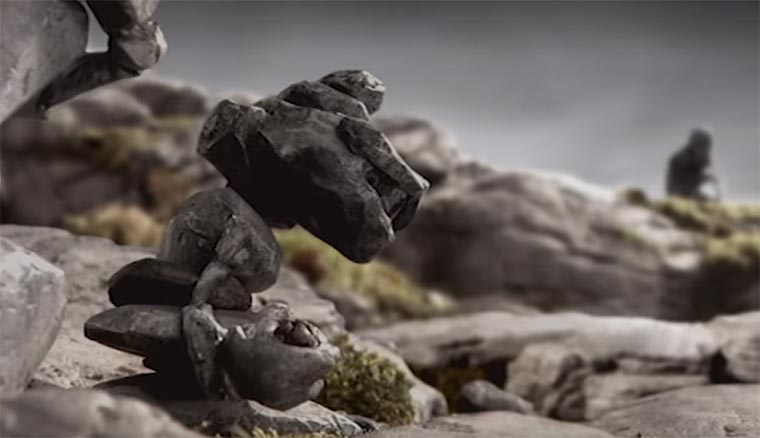 Zivilisations-beobachtende Felsen