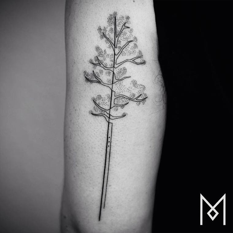 Minimalistische Tattoos aus einer Linie oneline-tattos_Mo-Gangi_04 