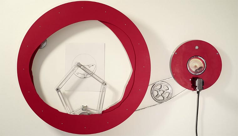 Hamster-betriebene Hamster-Zeichnungs-Maschine