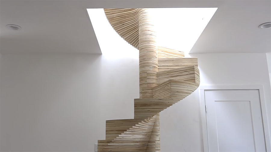 DIY Spiraltreppe aus Sperrholz spiraltreppe 