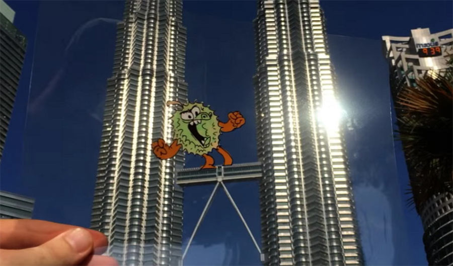 Hombre McSteez‘ animierte Folienmonster in Asien