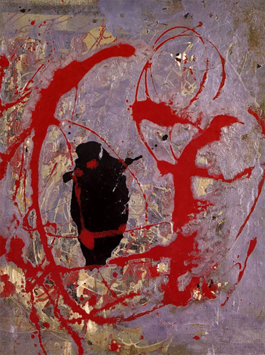 Die letzten Werke berühmter Maler 07_Jackson-Pollock-Red-Black-And-Silver-By-1956 