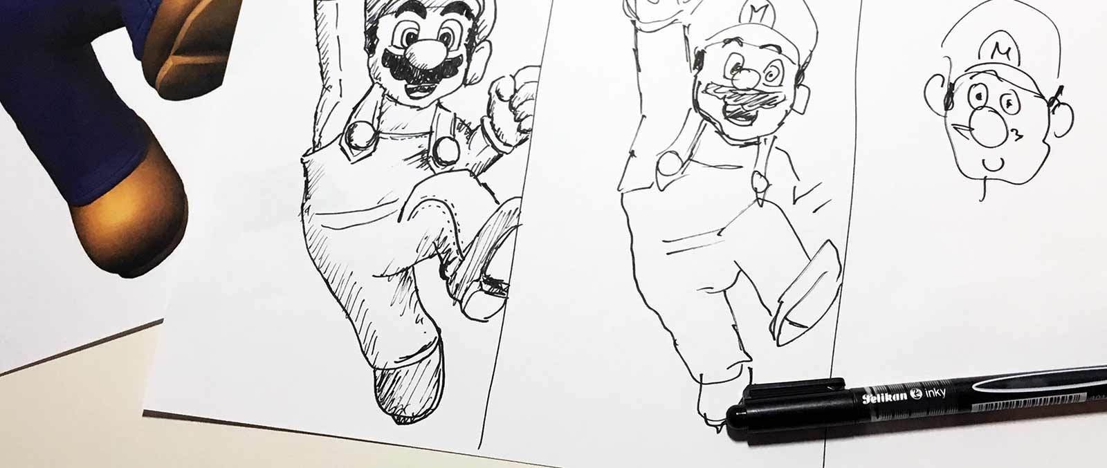Super Mario in 10 Min., 1 Min. und 10 Sek. zeichnen
