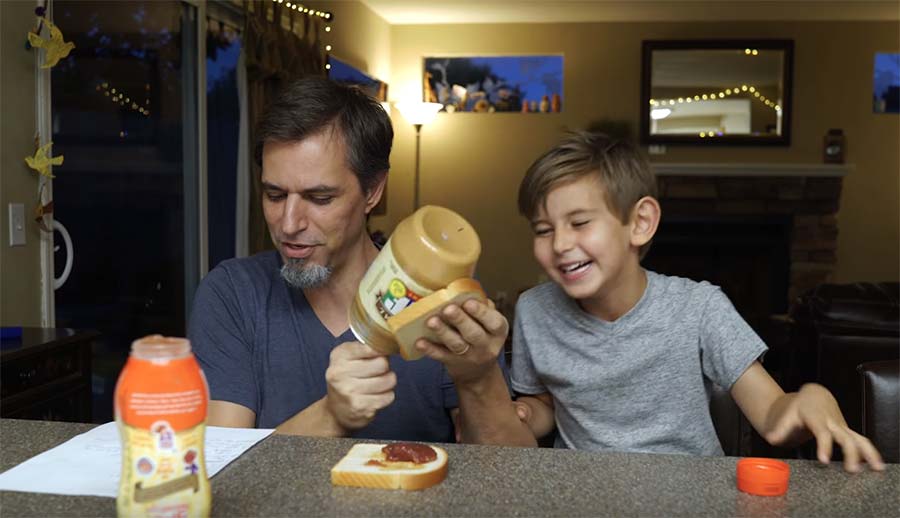 Vater nimmt Sandwich-Anleitungen seiner Kinder wörtlich exact-instructions-challenge 