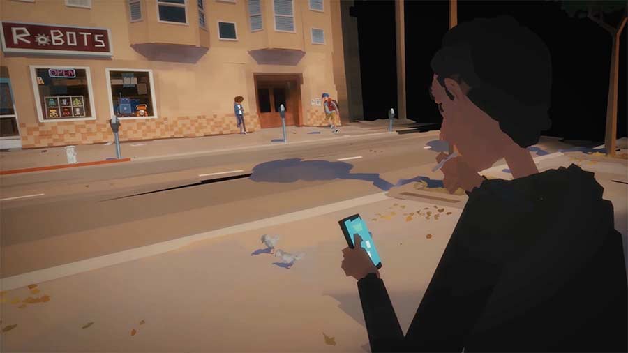 Eine virtuell gemalte Straßenszene A-Moment-in-Time-VR-painting 