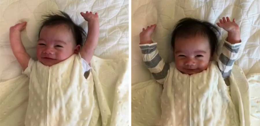 Seht euch diese zuckersüße Baby-Morgenroutine an Cute-baby-throws-his-hands-up-every-morning-like-a-BOSS 