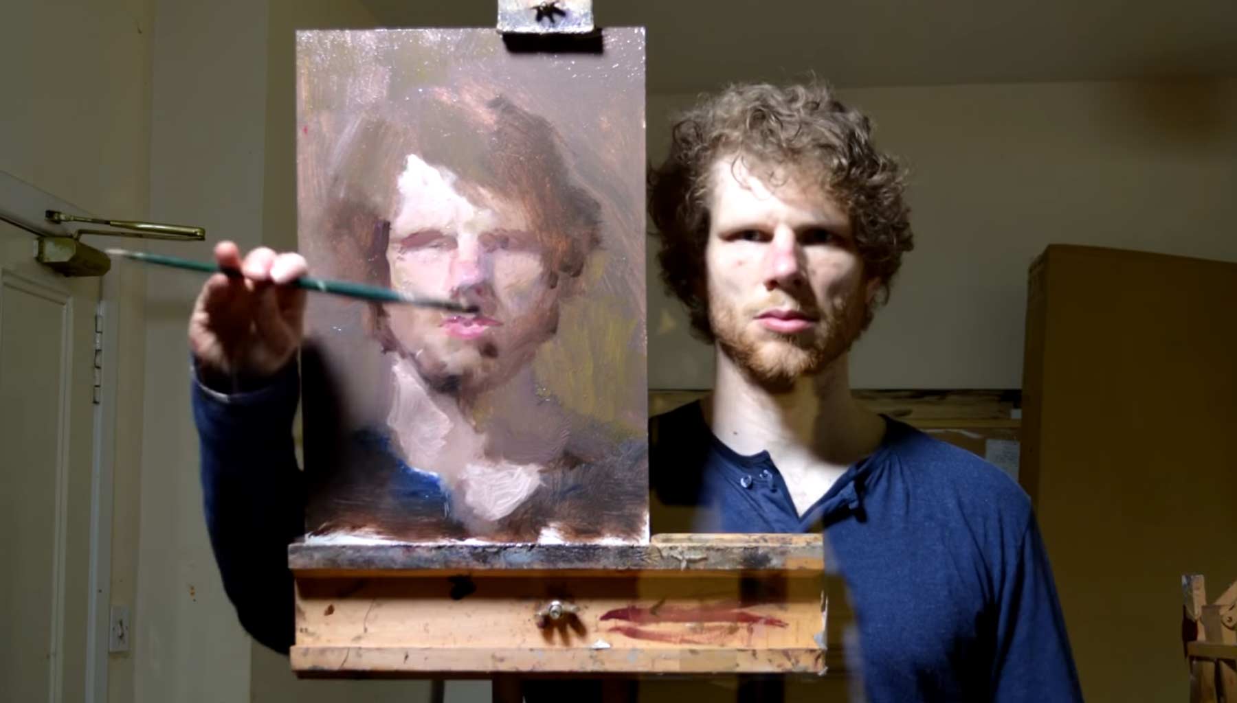 Selbstportrait im Spiegelbild Ewan-McClure-mirror-self-portrait-timelapse 