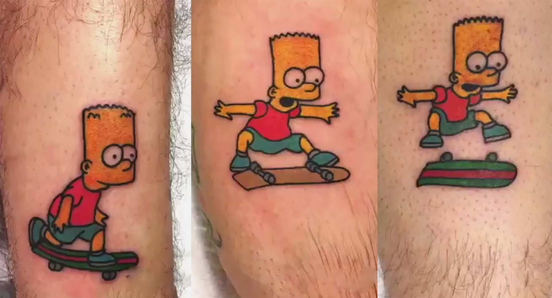 19 Bart Simpson-Tattoos werden zum Daumenkino