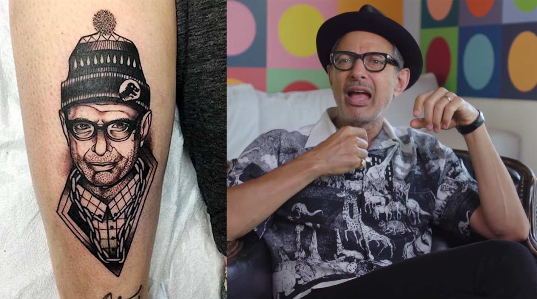 Jeff Goldblum bewertet Jeff Goldblum-Tattoos