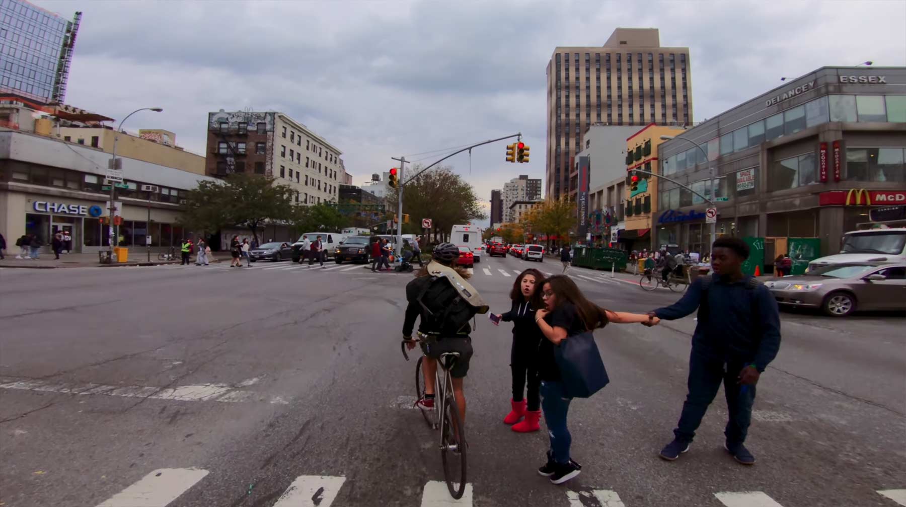 Mit dem Fahrradkurier durch New York City rasen fahrradkurier-NYC 