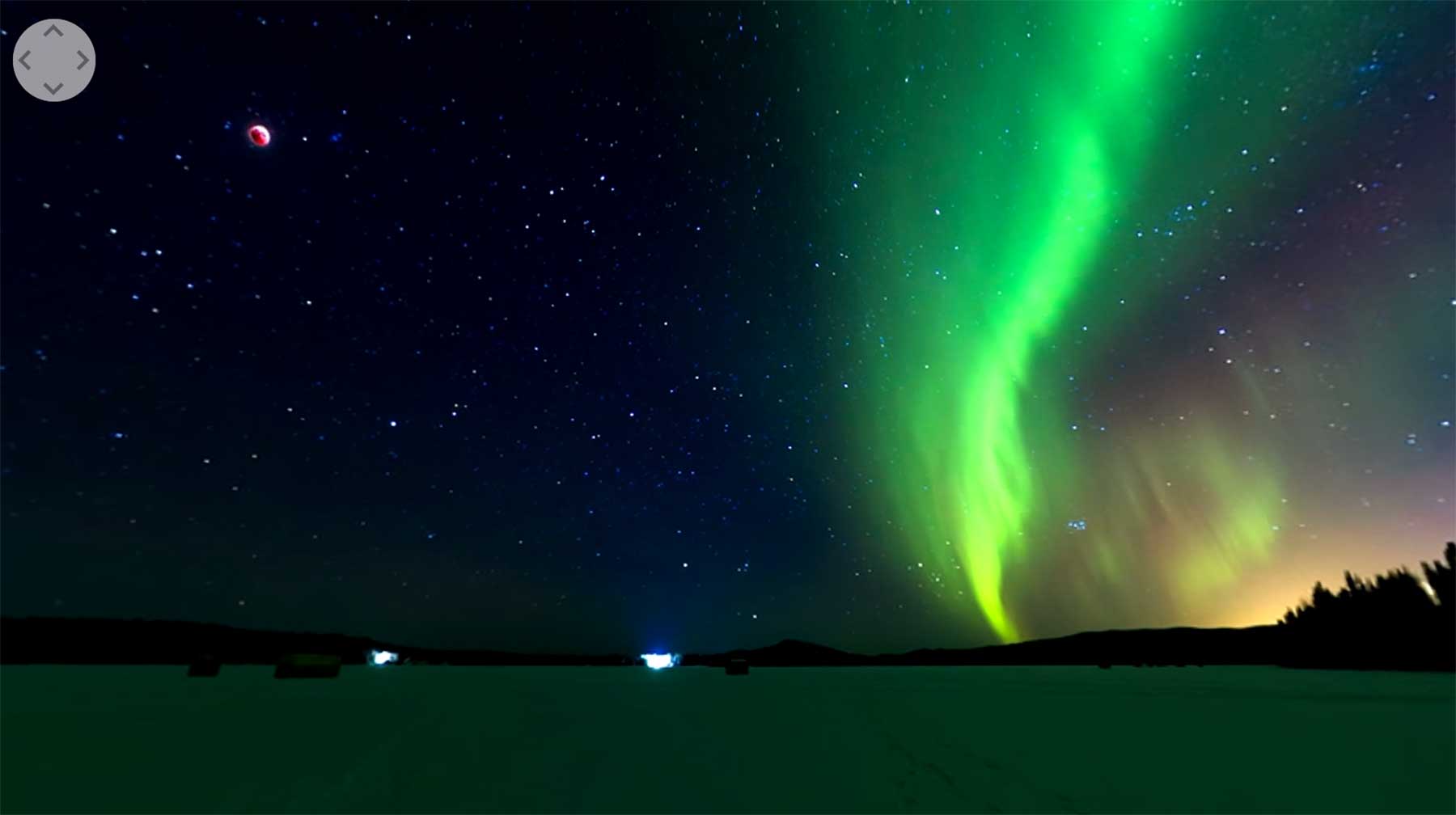 Mondfinsternis und Polarlichter in 360°-Video anschauen