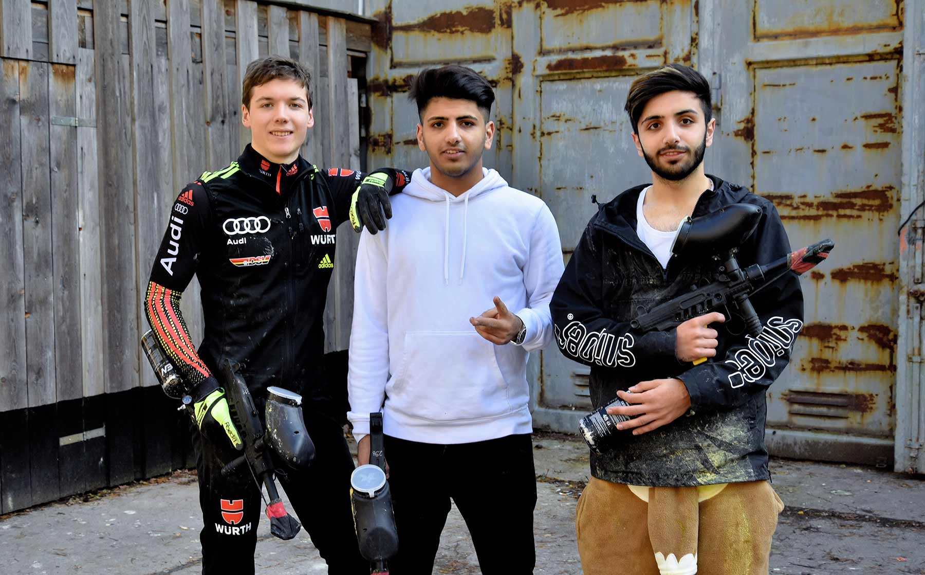 Mit einem Biathleten beim Paintball