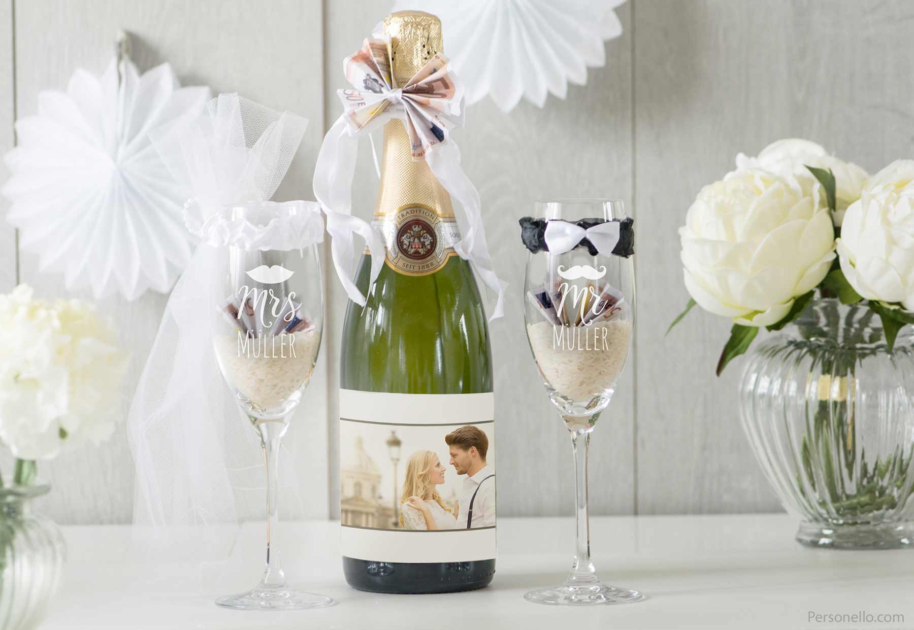 5 originelle Geschenkideen zur Hochzeit hochzeit_sekt-geldgeschenk-personello 