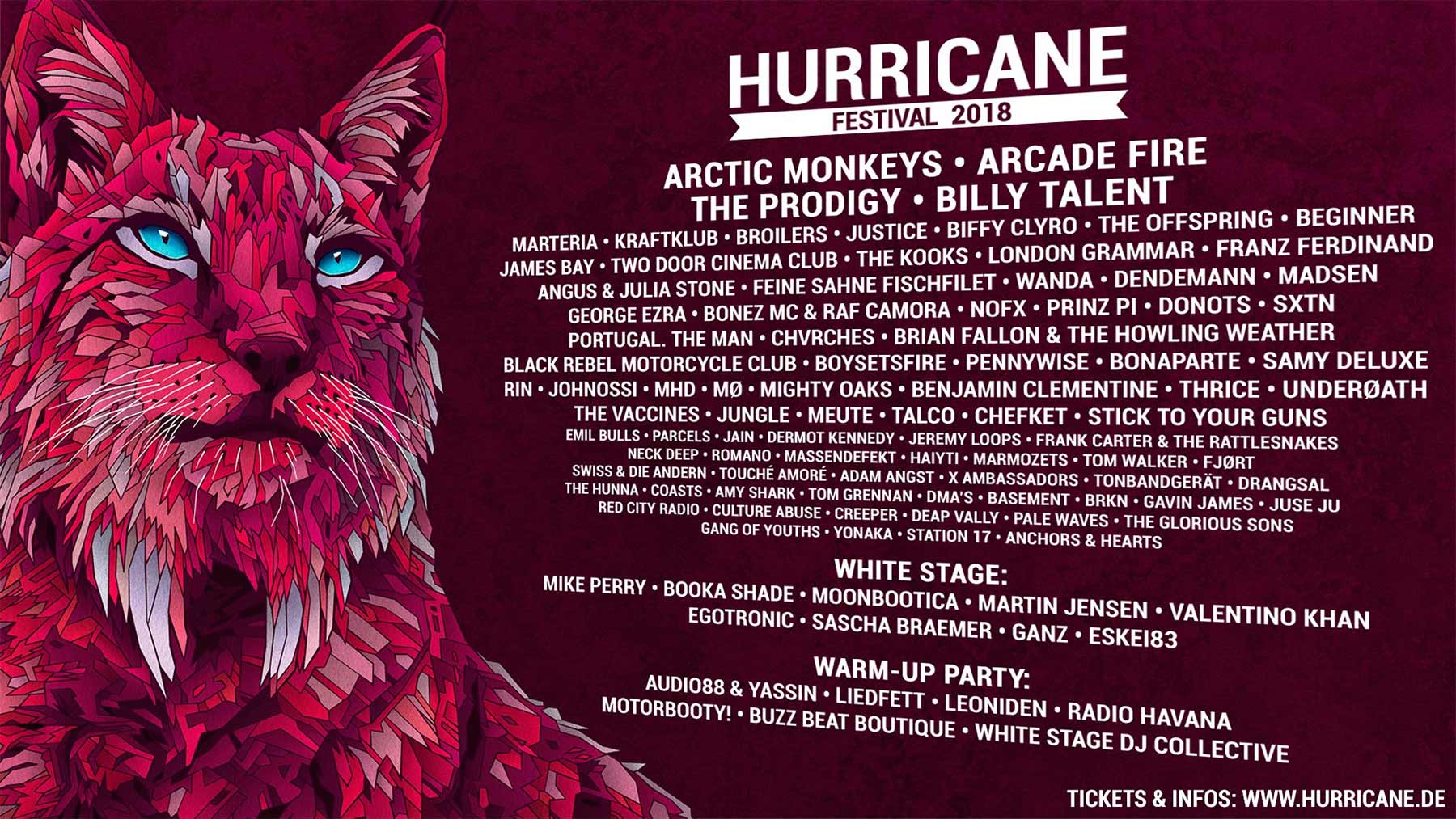 Hurricane Festival 2018 Line-up nach Tagen