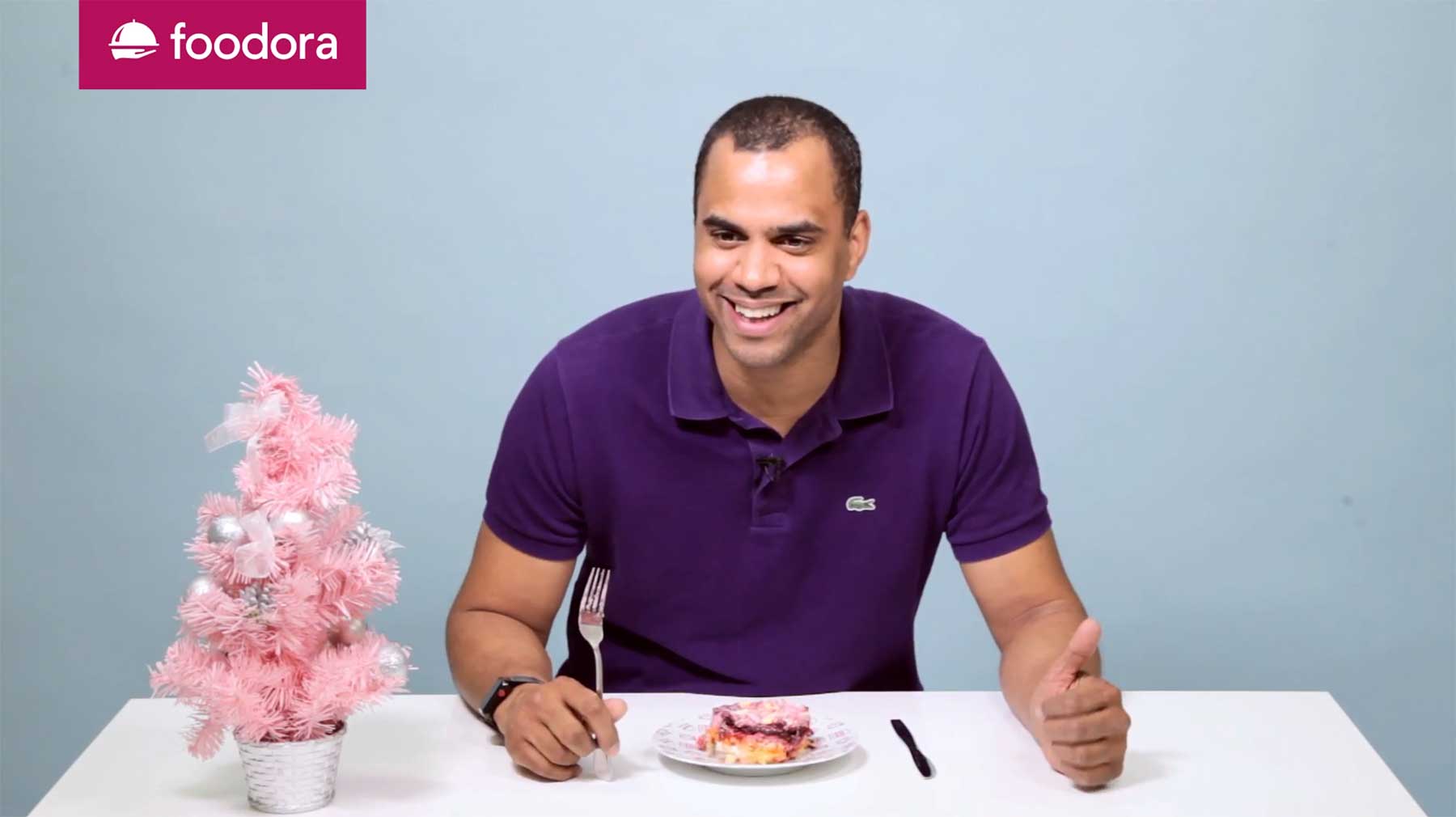 Patrice und Co. testen exotische Weihnachtsgerichte von foodora First-Bite-Experiment-foodora 