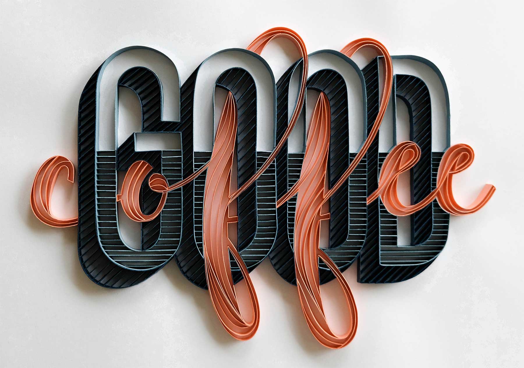 3D-Papier-Lettering von Alia Bright