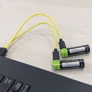 Wiederaufladbare Akku-Batterien mit Mini-USB-Eingang usb-akkubatterien 