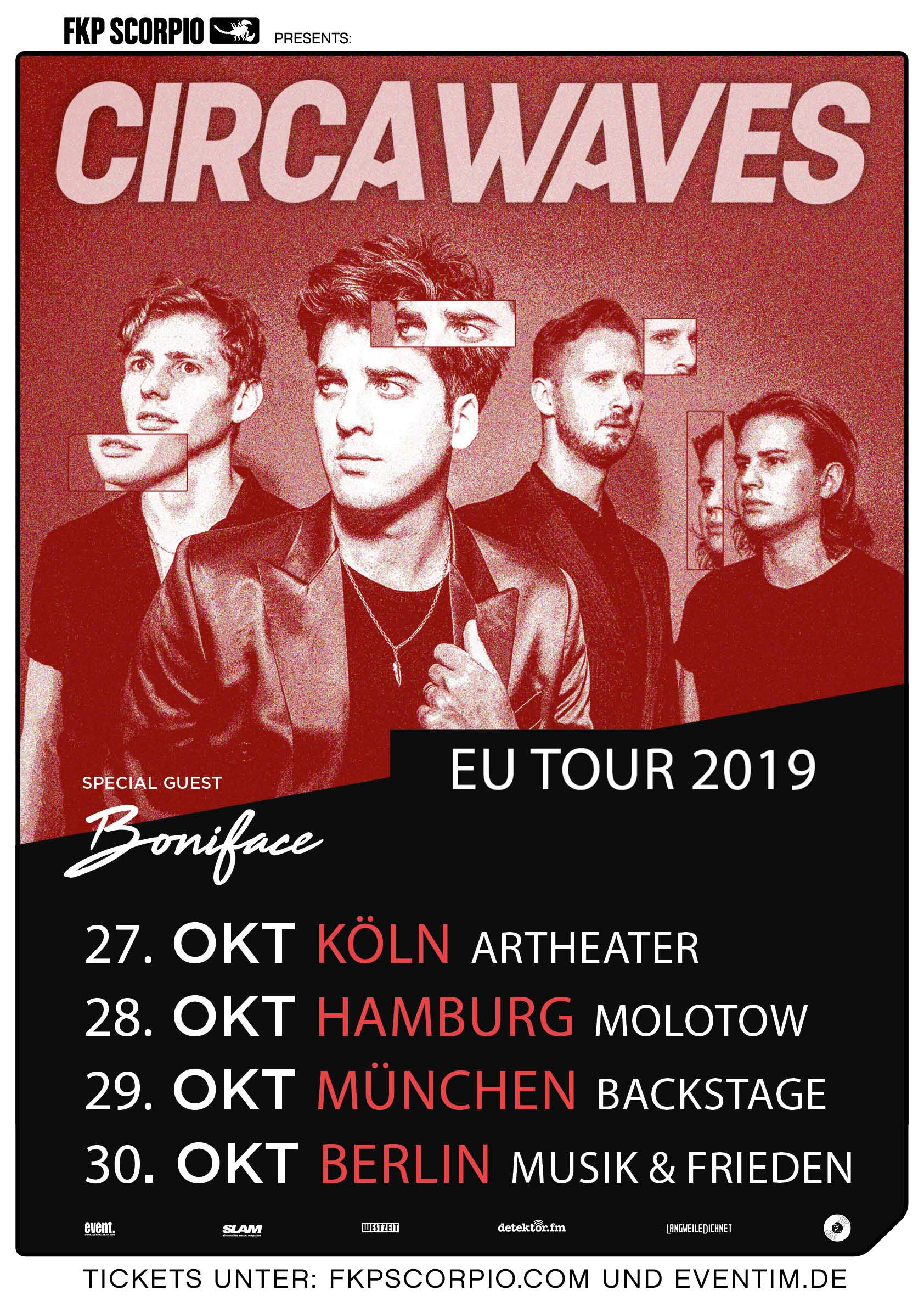 Gewinnt 4x2 Tickets für die Circa Waves-Tour 2019 Circa-Waves_Plakat_10_2019 