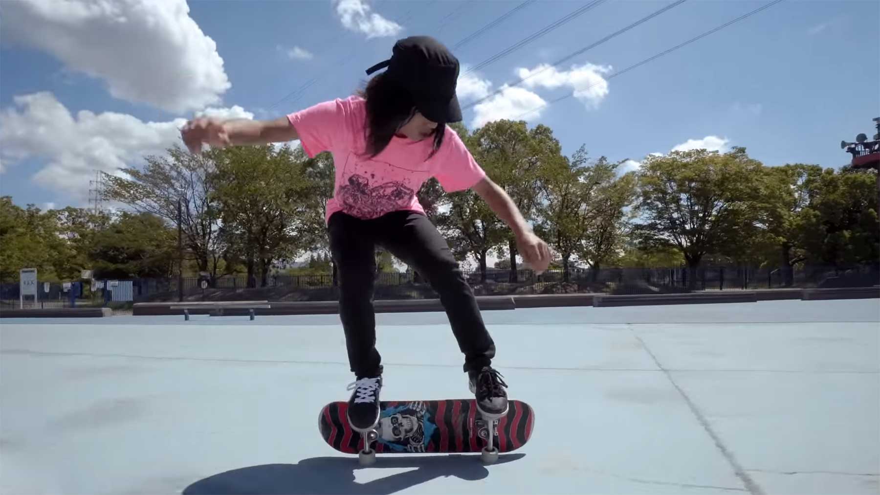 Neue Tricks des Skateboard-Kids Isamu Yamamoto