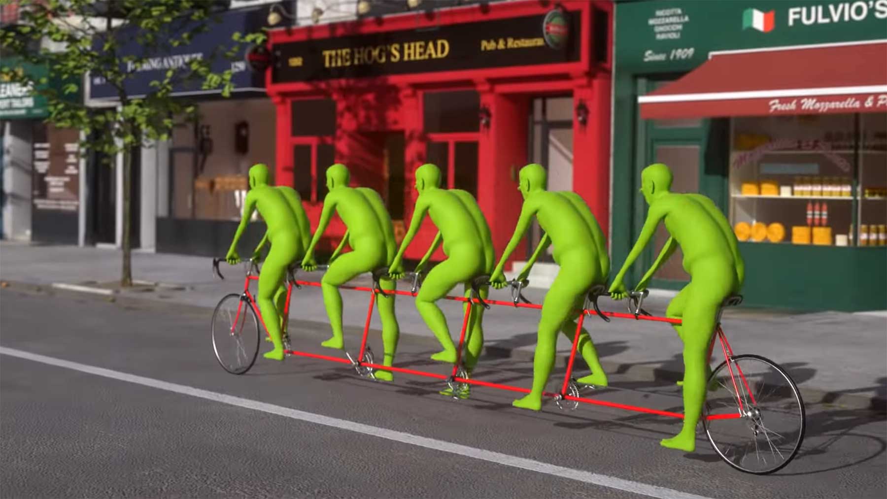 Nur eine ganz normale Fahrrad-Animation