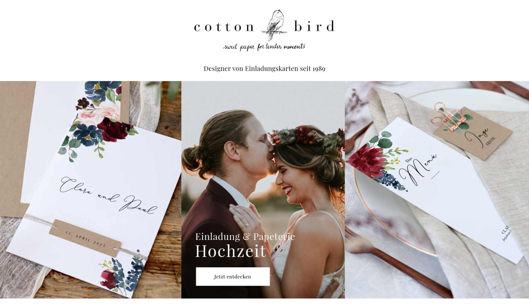 Hochzeitskarten drucken lassen bei Cotton Bird